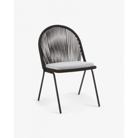 Silla Sam Cuerda Negro-Acero