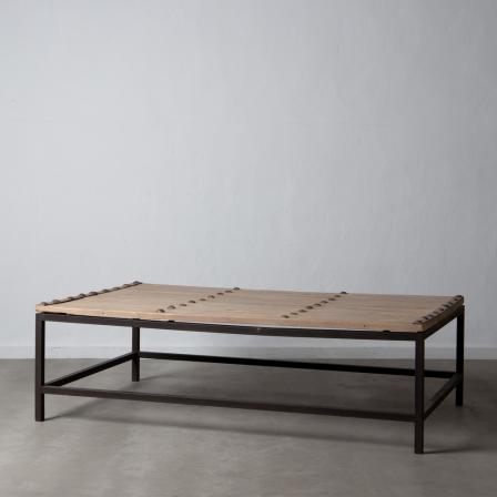 MESA CENTRO NATURAL MADERA DE OLMO 167 X 100 X 50 CM - Imagen 1