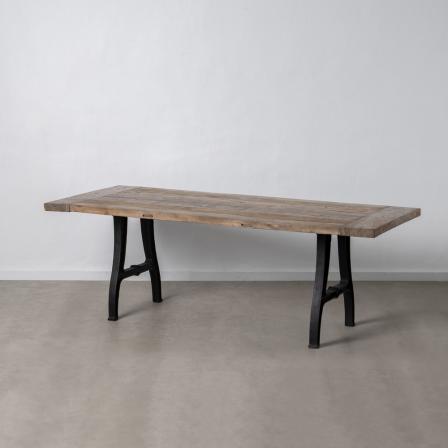 MESA COMEDOR NATURAL-NEGRO 220 X 90 X 76 CM - Imagen 1