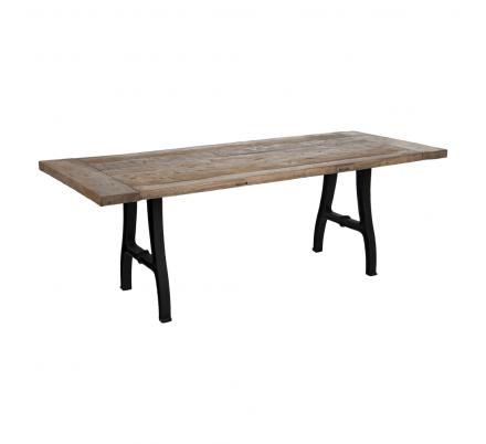 MESA COMEDOR NATURAL-NEGRO 220 X 90 X 76 CM - Imagen 2