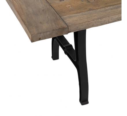 MESA COMEDOR NATURAL-NEGRO 220 X 90 X 76 CM - Imagen 3