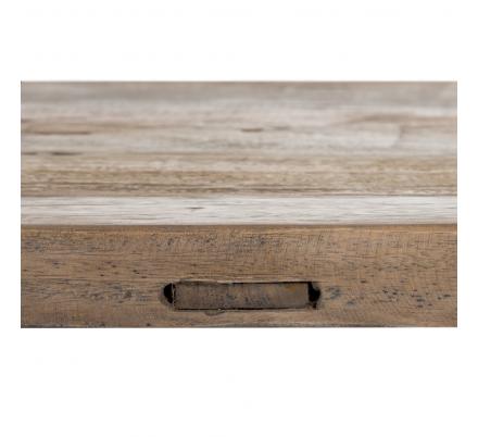 MESA COMEDOR NATURAL-NEGRO 220 X 90 X 76 CM - Imagen 4