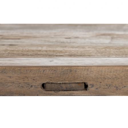 MESA COMEDOR NATURAL-NEGRO 220 X 90 X 76 CM - Imagen 4
