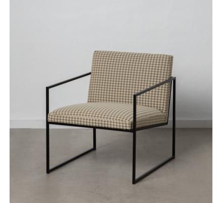 SILLÓN VERDE TEJIDO-METAL SALÓN 65 X 85 X 73 CM - Imagen 1