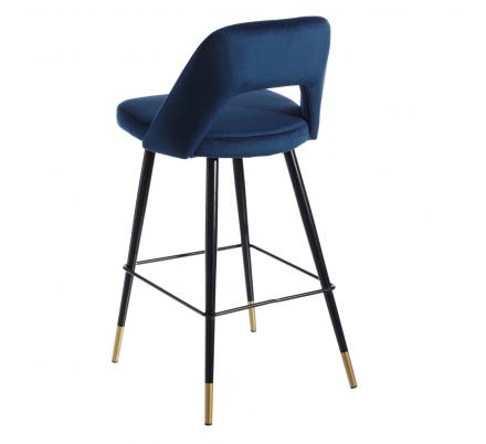 TABURETE AZUL TEJIDO-METAL 43 X 47 X 105 CM - Imagen 3
