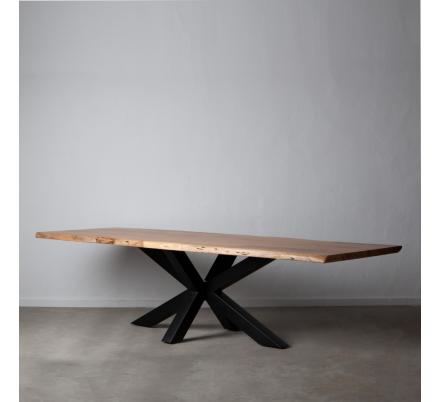 MESA COMEDOR NATURAL-NEGRO 300 X 94 X 78 CM - Imagen 1