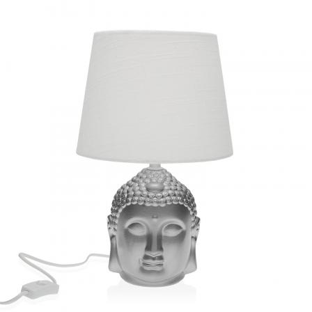 LAMPARA CABEZA BUDA PLATEADA