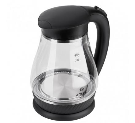 Hervidor De Agua Elect.de Vidrio Jarra Negro 1,7l  2200w.apagado Automatico.