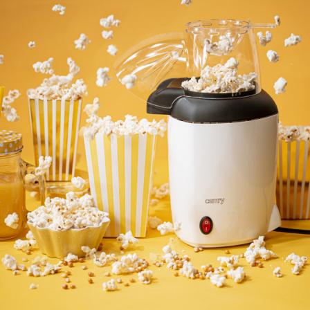 Palomitero 1200w Blanco C/luz Indicadora Preparac. Sin Aceite O Grasa C/medidor Porciones