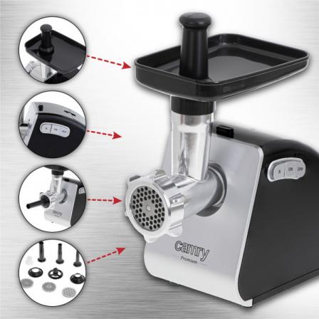 Picadora De Carne 1600w 2kg/min 3tamices Ac.inoxid 2vel C/accesorios Facil Desmon.y Limpiar
