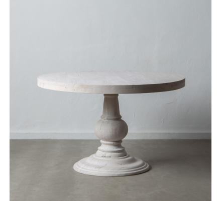 MESA COMEDOR BLANCO ROZADO 120 X 120 X 76 CM