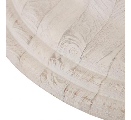 MESA COMEDOR BLANCO ROZADO 120 X 120 X 76 CM