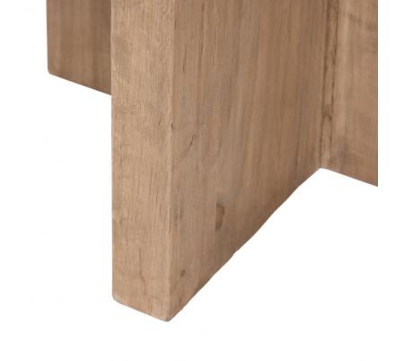 MESA COMEDOR NATURAL MADERA DE OLMO 120 X 120 X 76 CM