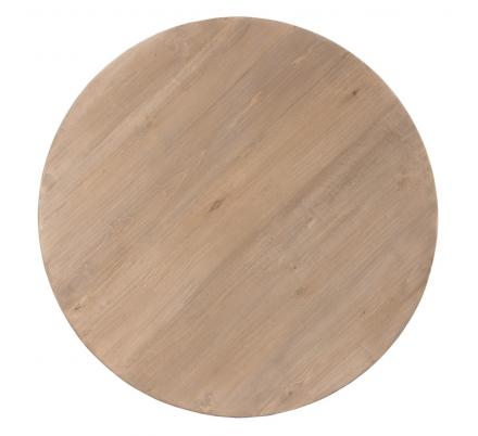 MESA COMEDOR NATURAL MADERA DE OLMO 120 X 120 X 76 CM
