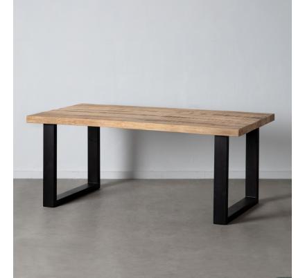 MESA COMEDOR NATURAL-NEGRO 180 X 100 X 76 CM