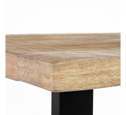 MESA COMEDOR NATURAL-NEGRO 160 X 80 X 76 CM