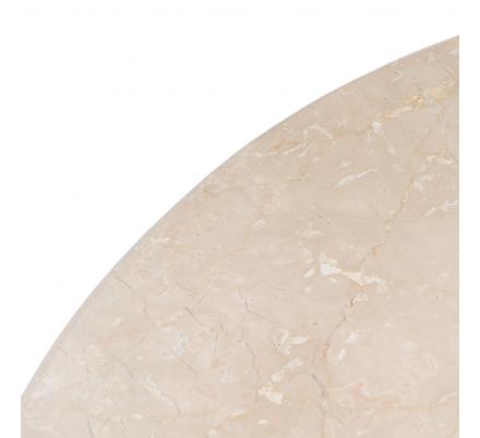 MESA COMEDOR NATURAL-CREMA MÁRMOL/MADERA 120 X 120 X 74 CM