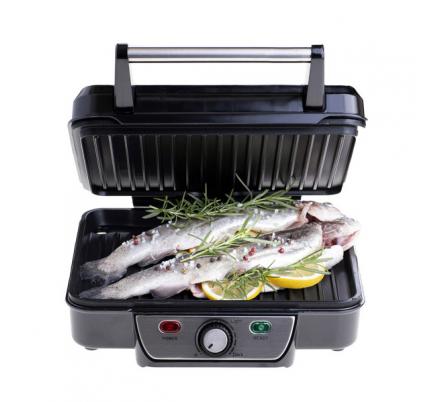 Grill Parrilla Electrica 2500w Reg.temperatura,antiadherente, Indicador Luminoso C/bandeja Goteo,espatula