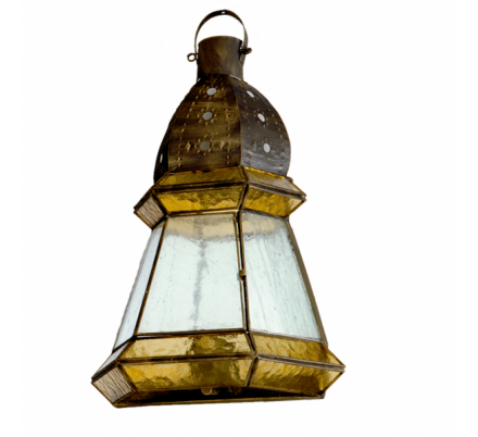 Aplique Grande 1xe27 Ambarina Cuero/ambar 42x30x14 Cm