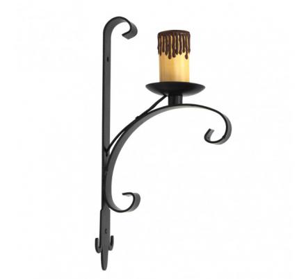Aplique Rustico Rueda 1xe27 Marron 35x8x18 Cm