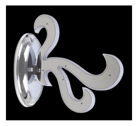 Aplique Led   Fuego 1 L Cromo 9w 360lm 4000k 23x12x26,5