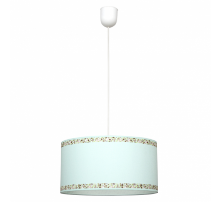 Colgante Cenefa Verde Agua 1xe27 Regx35d