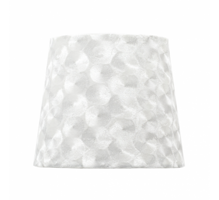Pantalla Fatima E27 35dx18dx23htejido Blanco Nacar