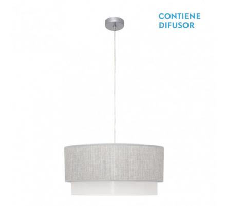 Colgante Kenya 3xe27 Gris/blanco Regx50x50 Cm