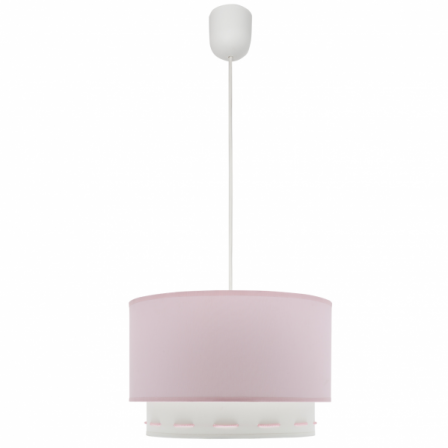 Colgante Trazos 1xe27 Rosa Bebe Regx30x30 Cm