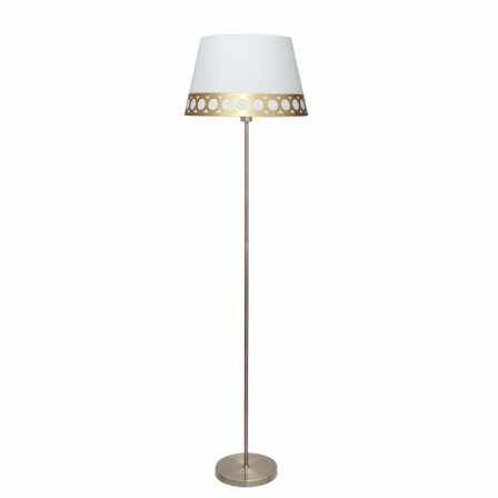 Pie Salón Dalia 1xe27 Blanco/oro 165x40x40 Cm