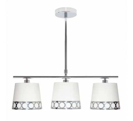 Lampara Dalia 3xe14 Blanco/plata Regx56x16 Cm