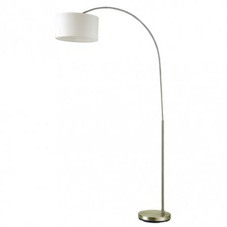 Pie De Salon Polux 1xe27 Cuero C/pant Beis 165x90x34 Cm