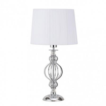 Sobremesa Nazareno 1xe27 Cromo C/pant Blanca 30x30x56 Cm
