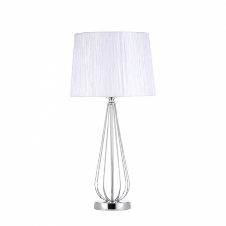Sobremesa Robina 1xe27 Cromo C/pant Blanca  62x30x30 Cm