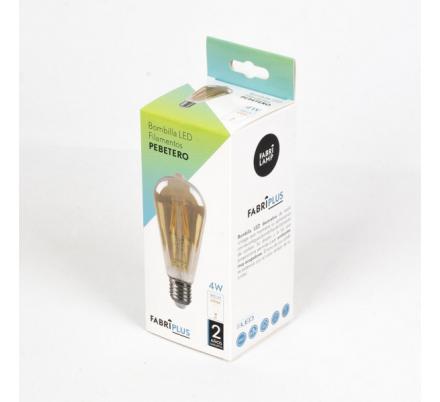 Bombilla Filamento Pebetero 14x6,5d 4w 380lm E27  Ambar 2700k