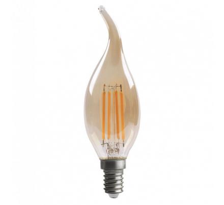 Bombilla Filamento Bohemia 11,5x3,5d 4w E14 Ambar  380lm 2700k