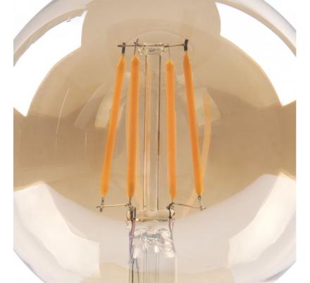 Bombilla Filamento Globo 12x8d 8w 750lm E27  Ambar 2700k