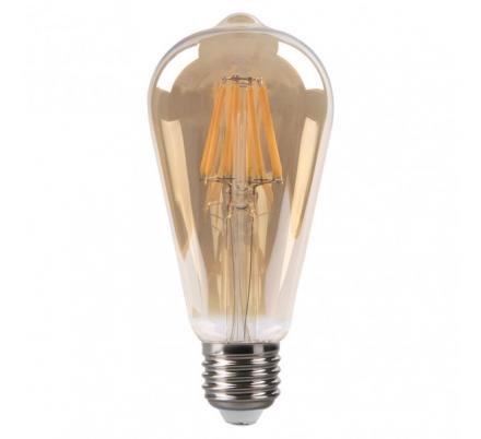 Bombilla Filamento Pebetero 14x6,5d 8w Regulable  700lm E27 Ambar 2700k