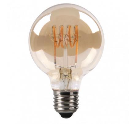 Bombilla Filamen.spiral Horz.globo 12x8d 4w 250lm  E27 Ambar 2200k