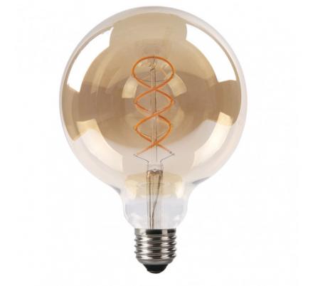 Bombilla Filamen.trenzado Globo 17x12d 4w 250lm E27 Ambar 2200k