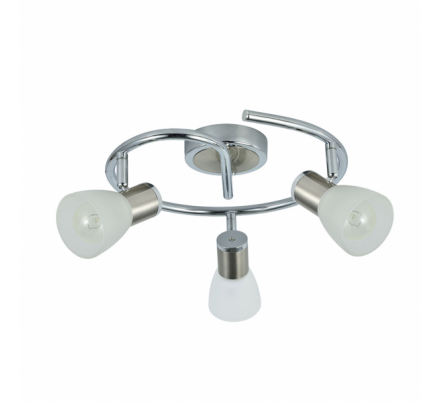 Plafon Cholo 3xe14 Cromo/niquel 16x34x34 Cm