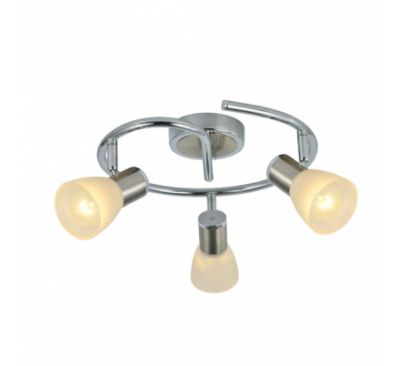 Plafon Cholo 3xe14 Cromo/niquel 16x34x34 Cm
