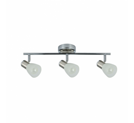 Regleta Cholo 3xe14 Cromo/niquel  16x48,5x10 Cm