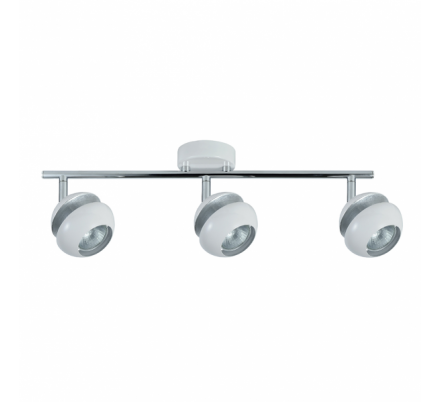 Regleta Beethoven 3xgu10 Blanco/plata 14x48,5x8,5 Cm