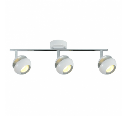 Regleta Beethoven 3xgu10 Blanco/plata 14x48,5x8,5 Cm