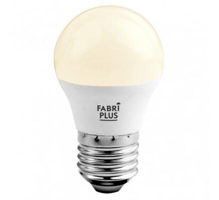 Bombilla Esferica 5w 3000k Fabriplus E27 450lm  8,8x4,5x4,5 Cm