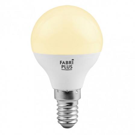 Bombilla Esferica 7w 3000k Fabriplus E14 630lm  8,2x4,2x4,2 Cm