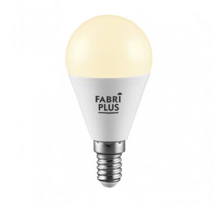 Bombilla Esferica 9w 3000k Fabriplus E14 810lm  8,8x4,5x4,5 Cm