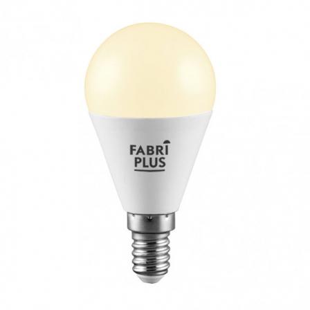 Bombilla Esferica 9w 3000k Fabriplus E14 810lm  8,8x4,5x4,5 Cm