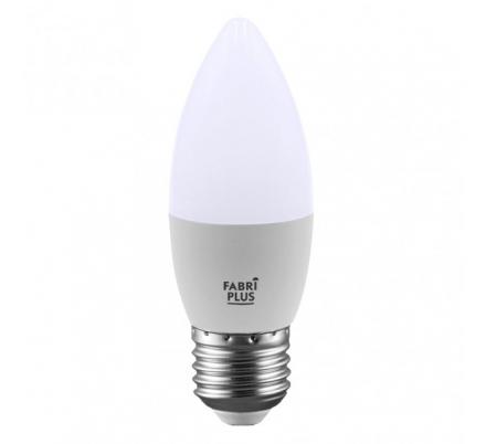 Bombilla Vela 7w 6000k Fabriplus E27 630lm  10,6x3,7x3,7 Cm